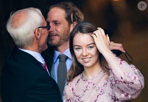 Alexandra von Hannover, photographiée lors du mariage religieux du prince Ernst August de Hanovre et d'Ekaterina de Hanovre à l'église Marktkirche de Hanovre, en Allemagne, le 8 juillet 2017. Photo : Julian Stratenschulte/dpa/ABACAPRESS.COM
