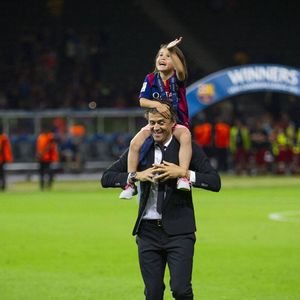 Luis Enrique coach of FC Barcelona celebrate with his daughter Xana Martinez after their sides victory UEFA Champions League Final between Juventus and FC Barcelona Olympiastadion on June 06, 2015 in Berlin, Germany. © Imago/PsnewZ/Bestimage