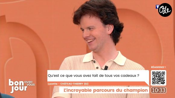 Contrairement à d'autres figures emblématiques de l'émission qui ont choisi de prolonger leur exposition médiatique après leur passage sur TF1, Cyprien a repris le cours de sa vie en se consacrant à sa passion première : la musique.

Invité sur le plateau "Bonjour !" (TF1), Cyprien a évoqué son immense montagne de cadeaux en plus de sa cagnotte. Capture TF1