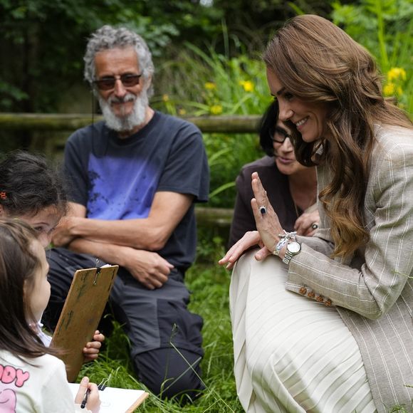 Catherine (Kate) Middleton, princesse de Galles, visite l'école maternelle Salvador Allende à Reggio Emilia (Italie), lors de son voyage consacré à la petite enfance, le 14 mai 2026.
© GOFF / Bestimage