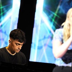 Exclusif - Louane Emera et Florian Rossi - Enregistrement de l'émission "La soirée extraordinaire : La musique comme vous ne l'avez jamais vue", qui sera diffusée le 30 juin sur M6. Gaffiot-Moreau / Bestimage