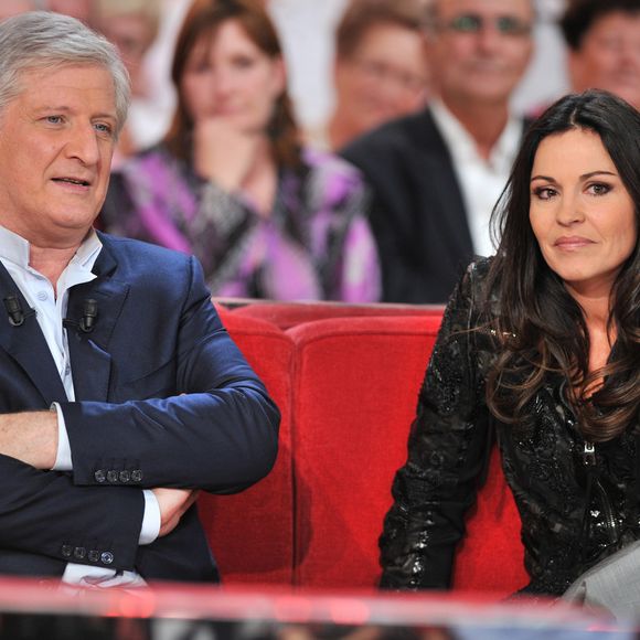Patrick Sébastien et sa compagne Nana - enregistrement de l'émission "Vivement Dimanche" © Guillaume Gaffiot /Bestimage