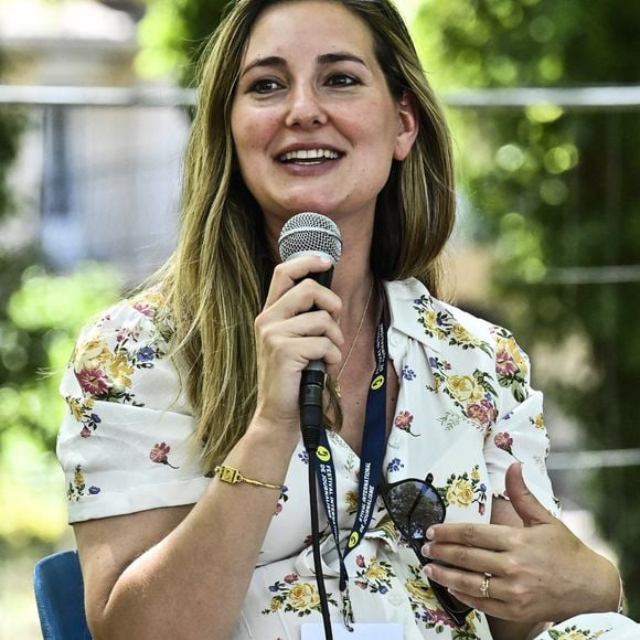 Marie Portolano lors du festival International du Journalisme à Couthures-sur-Garonne, France, le 15 juillet 2022. © Thierry Breton /Panoramic/Bestimage