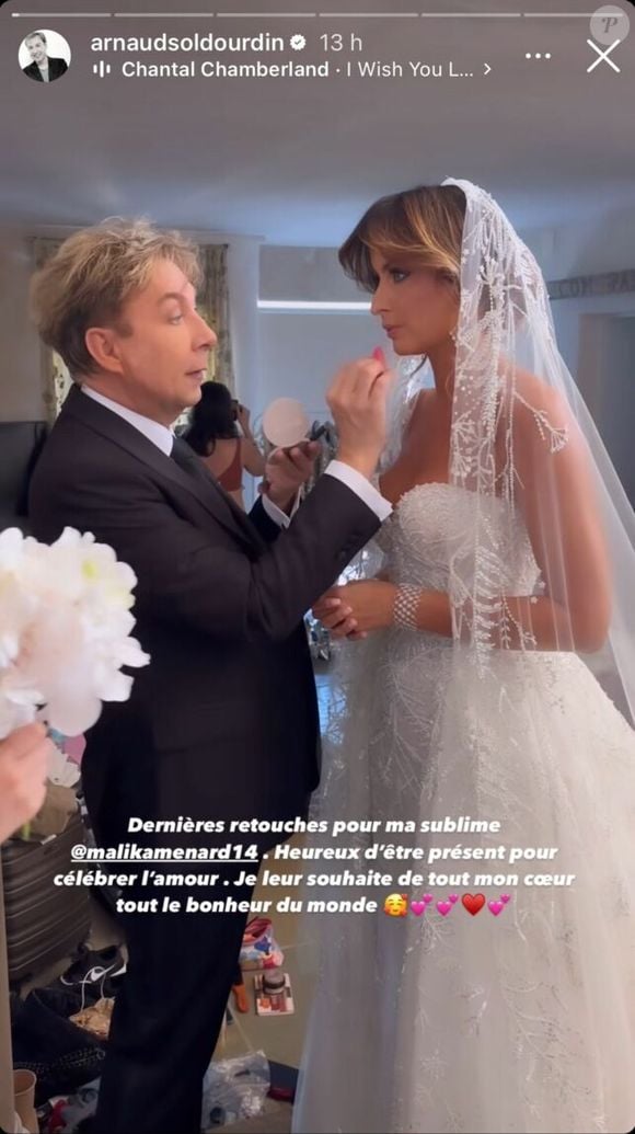 Mariage de Malika Ménard, Instagram