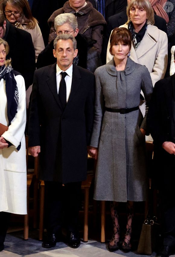 Nicolas Sarkozy et sa femme Carla Bruni - Cérémonie de réouverture de la cathédrale Notre-Dame de Paris, le 7 décembre 2024
© Dominique Jacovides / Bestimage