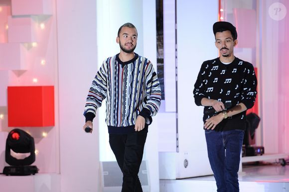 Exclusif - Bigflo et Oli (Florian et Olivio José Ordonez) - Enregistrement de l'émission "Vivement Dimanche prochain" au Studio Gabriel à Paris, présentée par M.Drucker et diffusée le 3 mars sur France 2. Le 20 février 2019
© Guillaume Gaffiot / Bestimage