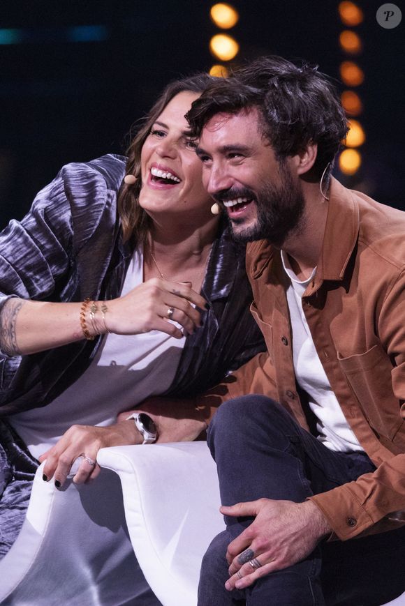 Exclusif - Laure Manaudou et Jérémy Frérot - Enregistrement de l'émission "La Chanson secrète 11" à Paris, diffusée le 24 juin sur TF1. Le 18 janvier 2022
© Cyril Moreau / Bestimage