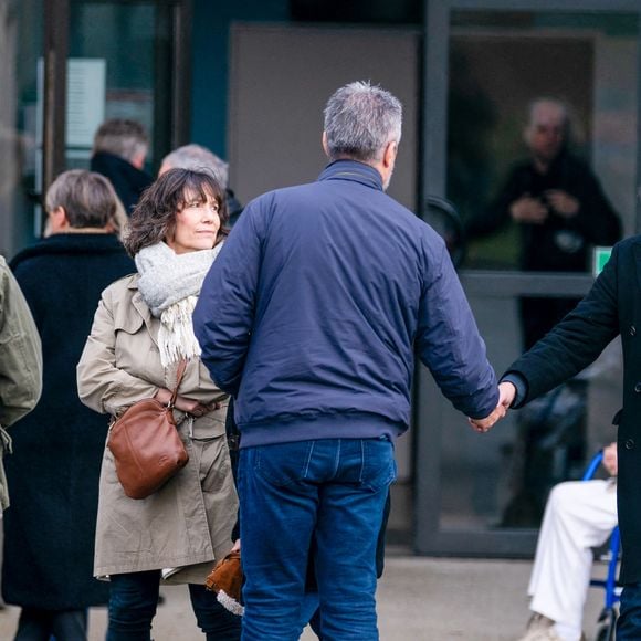 David Brécourt aux obsèques du chanteur Herbert Léonard au crématorium de Saint-Fargeau-Ponthierry, France, le 12 mars 2025. © Bestimage