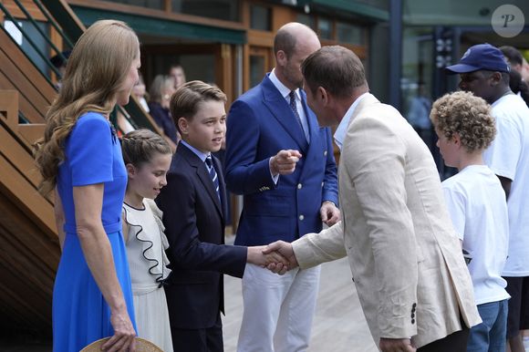 Le prince William, prince de Galles, et Catherine Middleton, princesse de Galles, Prince George et Princesse Charlotte à la finale Homme à Wimbledon le 13 juillet 2025

Picture by Andrew Matthews/WPA-Pool
