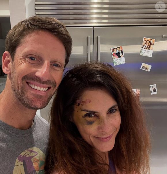 Sur Instagram, son mari Romain Grosjean a partagé un selfie d’eux pour son retour à la maison