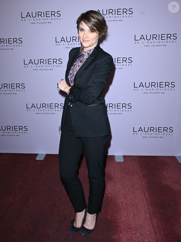 Mélanie Taravant - 28ème cérémonie des Lauriers de l'Audiovisuel au théâtre Marigny à Paris le 20 février 2023. Elle sera diffusée en différé sur TV5 Monde, pour la deuxième année consécutive, le 22 février. Dix-sept lauriers ont été décernés.
 © Coadic Guirec/Bestimage