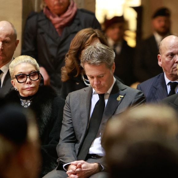 Le prince Dimitri de Yougoslavie, Le prince Serge de Yougoslavie, La princesse Elena de Yougoslavie, Marina Ricolfi Doria, Le prince Emmanuel-Philibert de Savoie, La princesse Clotilde Courau de Savoie, La princesse Vittoria de SavoieMarina Ricolfi Doria, Le prince Emmanuel-Philibert de Savoie, La princesse Clotilde Courau de Savoie - La cérémonie funéraire de Victor Emmanuel de Savoie, fils du dernier roi d'Italie, en la cathédrale Saint-Jean-Baptiste de Turin, le 10 février 2024. SGP / BESTIMAGE