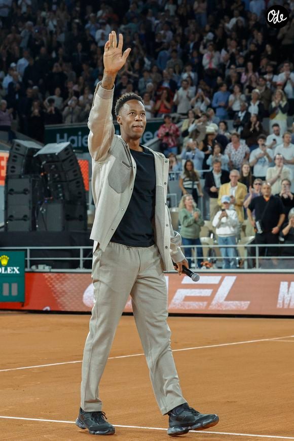 Gael Monfils lors de la Soirée "Gael & Friends" à Roland Garros sur le court Phlippe Chatrier à Paris le 21 mai 2026.  Zuma Press / Bestimage