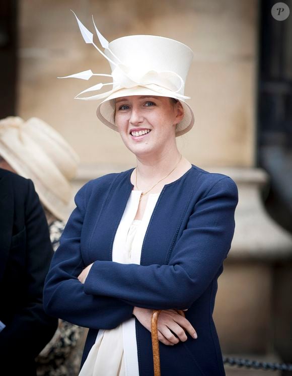 Un service pour le Très Noble Ordre de la Jarretière s'est tenu aujourd'hui dans la chapelle St Georges, au château de Windsor.  L'Ordre de la Jarretière est l'ordre de chevalerie britannique le plus ancien et le plus élevé. Il a été fondé par Édouard III en 1348.  Ici, Lady Nicholas Windsor. Photo par GOFF / BESTIMAGE