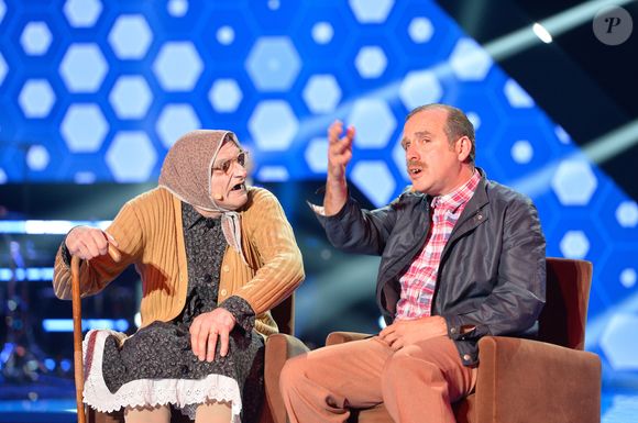 Exclusif - Les Bodin's (Vincent Dubois et Jean-Christian Fraiscinet) - Enregistrement de l'émission "Le Grand Show de l'humour" présentée par M.Drucker au Palais des Sports à Paris. Le 15 mai 2017. L'émission sera diffusée le samedi 20 Mai sur France 2.  
© Coadic Guirec/ Bestimage
