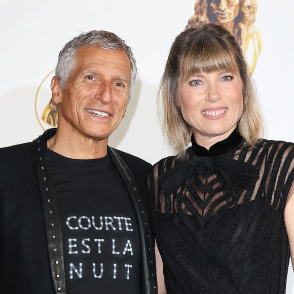 Mélanie Page et Nagui à la 35ème cérémonie des Molières aux Folies Bergère à Paris le 6 mai 2024. 

© Coadic Guirec / Bestimage