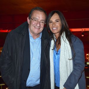 Exclusif - Jean-Pierre Pernaut et sa femme Nathalie Marquay - Les célébrités assistent au One Woman Show de l'humoriste E.Poux "Le syndrome du Playmobil" au Casino de Paris, France, le 15 avril 2019. © Giancarlo Gorassini/Bestimage