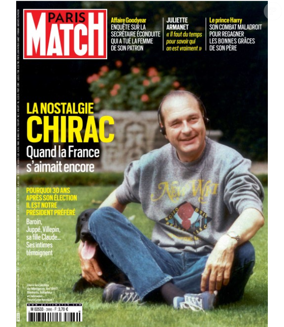 La couverture du dernier numéro de "Paris Match".
