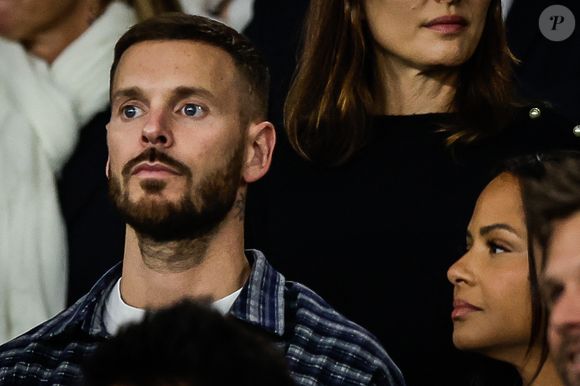 Christina Milian et son mari M. Pokora (Matt Pokora) - Célébrités dans les tribunes lors du match de qualification pour la Coupe du Monde 2026 entre la France et l'Islande (2-1) au Parc des Princes à Paris le 9 septembre 2025. © Zuma Press / Bestimage