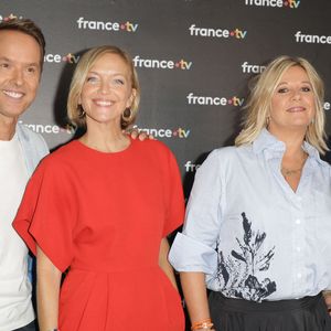 Cyril Féraud, Maya Lauqué, Flavie Flament et Julien Arnaud au photocall de la conférence de presse de rentrée de France Télévisions à Paris, France, le 4 septembre 2024. © Coadic Guirec/Bestimage
