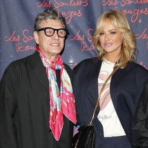 Marc Lavoine (co-producteur du spectacle) et sa compagne Adriana Karembeu lors de la générale du spectacle musical "Les Souliers Rouges" au Casino de Paris, le 24 janvier 2025. © Guirec Coadic/Bestimage