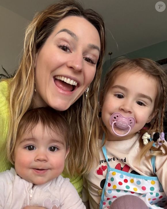 Laure Larrory (Mariés au premier regard) et ses filles Lya et Rose le 13 février 2025  ©Laure Larrory