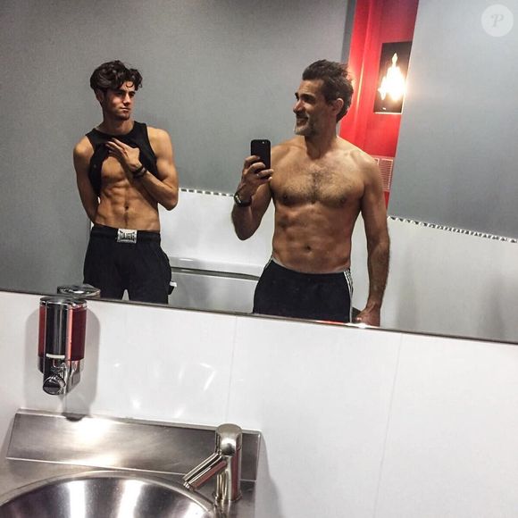 Arthur et son papa Patrick Guérineau musclés