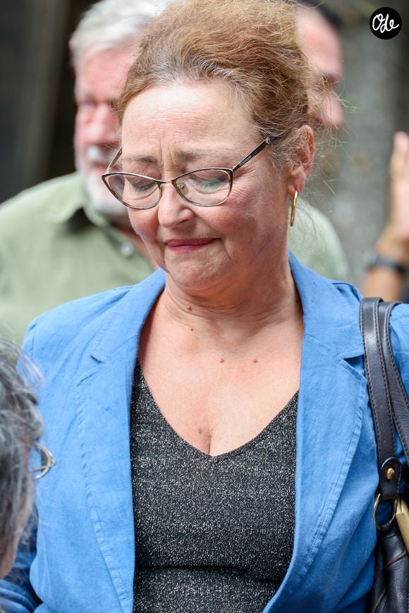 Catherine Frot aux obsèques de Dominique Frot au cimetière du Père Lachaise à Paris, France, le 21 août 2026. © enis Guignebourg/Bestimage