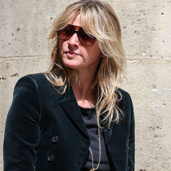 Sarah Poniatowski (Lavoine) - Arrivées aux obsèques du prince Jean-Stanislas Poniatowski en l'Eglise polonaise à Paris, France, le 29 avril 2024. © Jacovides-Moreau/Bestimage