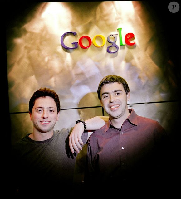 Sergey Brin (à gauche) et Larry Page (à droite), en mars 2003 à Mt. View, CA, États-Unis, sont les fondateurs de Google. Photo par Richard Koci Hernandez/San Jose Mercury News/MCT/ABACAPRESS.COM