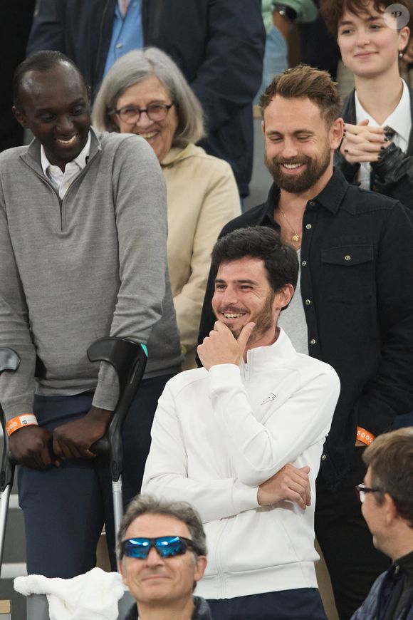 Pierre Arfi (compagnon et entraineur d'Alizé Cornet) - La joueuse de tennis française Alizé Cornet annonce la fin de sa carrière après avoir été battue au premier tour des Internationaux de France de tennis de Roland Garros 2024 à Paris, France, le 28 mai 2024. © Jacovides-Moreau/Bestimage