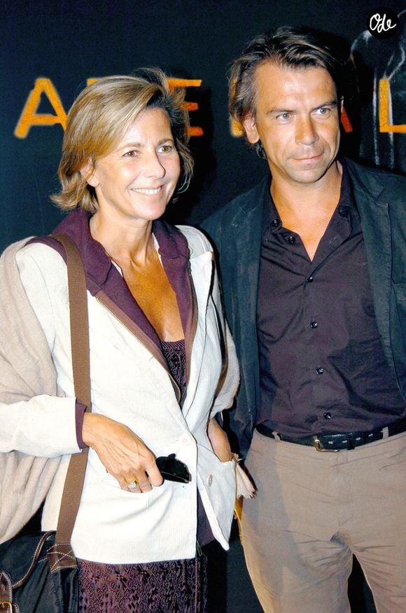 Claire Chazal et Philippe Torreton, photographiés lors de la première du film "Collateral", réalisé par Michael Mann, à Paris, le 30 août 2004. Photo de Bruno Klein/Abaca