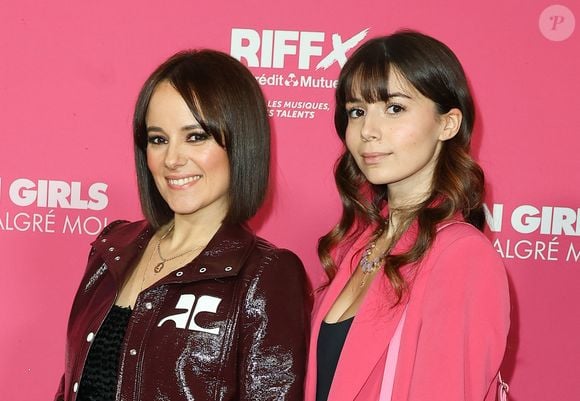 Alizée (Alizée Jacotey) avec sa fille Annily Chatelain - Première du film "Mean Girls" au Grand Rex à Paris le 8 janvier 2024. © Coadic Guirec/Bestimage