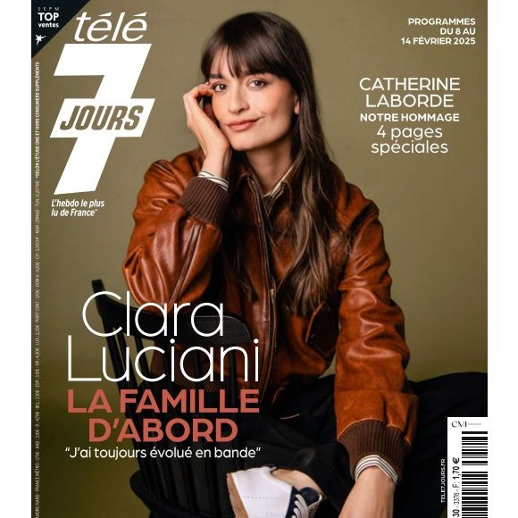 La Une du magazine "Télé 7 jours", du 8 au 14 février 2025, avec Clara Luciani