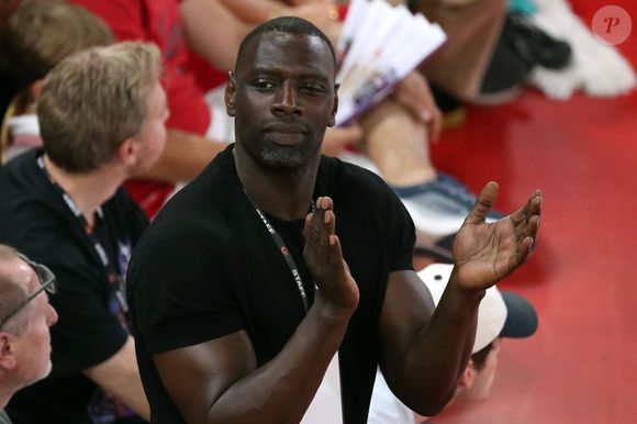L'acteur français et co-président du Paris Basketball Omar Sy assiste au match 4 de basket-ball de la finale du Championnat de France Elite entre l'AS Monaco et le Paris Basketball (80-74) à la Salle Gaston Medecin, à Monaco, le 22 juin 2025. Stephane Pillaud/Psnewz/Bestimage