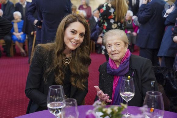La princesse de Galles rencontre Rachell Levy lors d'une cérémonie au Guildhall de Londres, pour commémorer la Journée de la mémoire de l'Holocauste et le 80e anniversaire de la libération d'Auschwitz-Birkenau. Lundi 27 janvier 2025. Londres, Royaume-Uni. Photo by Arthur Edwards/The Sun/PA Wire/ABACAPRESS.COM