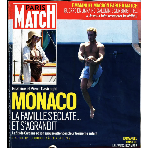 L’hebdomadaire "Paris Match" a confirmé l’heureuse nouvelle dans son édition du 21 août 2025. 

Couverture de "Paris Match" du 21 août 2025.