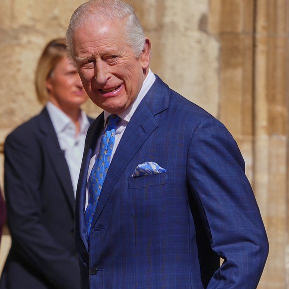 Le roi Charles III assiste au service des matines de Pâques à la chapelle Saint-Georges au château de Windsor, le 20 avril 2025.

Photo : Kirsty WIgglesworth / WPA-Pool