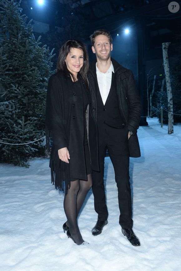 Romain Grosjean et sa femme Marion Jollès - People au défilé de mode Moncler Gamme Bleu collection Printemps-Eté 2017 lors de la fashion week Homme à Milan, le 15 janvier 2017.
Crédit : SGP / BESTIMAGE