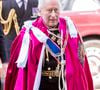 "Mon épouse et moi avons été profondément choqués et attristés par les terribles événements qui ont touché Liverpool", écrit le roi dans un communiqué diffusé sur le compte Instagram de la famille royale.
Le 16 mai 2025, le roi Charles III assiste à une cérémonie à l'abbaye de Westminster à Londres. GOFF INF / BESTIMAGE