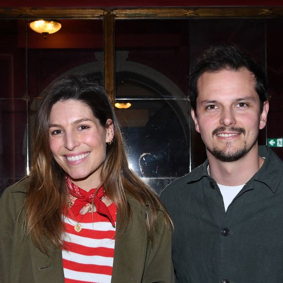 Exclusif - Laury Thilleman (Miss France 2011) et son mari Juan Arbelaez - Générale du chanteur Amir Haddad, seul-en-scène dans la pièce "Sélectionné" mise en scène par S. Suissa au théâtre Edouard VII à Paris le 28 mars 2022. © Rachid Bellak/Bestimage