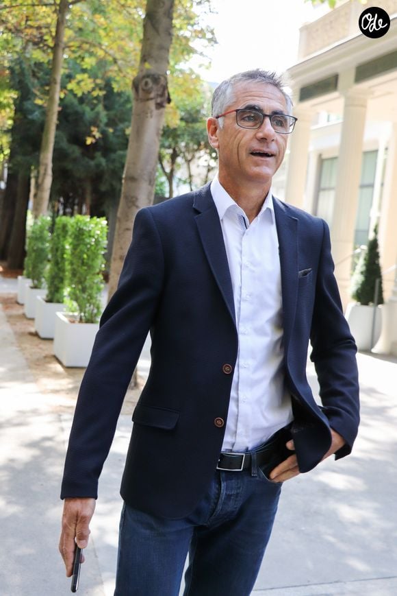 Laurent Jalabert arrive à l'enregistrement de l'émission "Vivement Dimanche Prochain" au studio Gabriel à Paris, France, le 21 août 2019. AGENCE / BESTIMAGE
