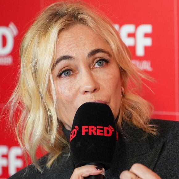Emmanuelle Béart en interview radio lors du 42ème Festival International du Film de Turin le 24 novembre 2024 à Turin, Italie. Lucia Sabatelli / Bestimage