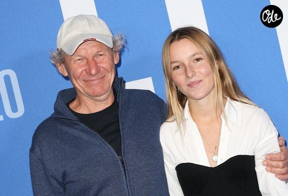 Philippe Poupon et sa fille Laura Poupon - Avant-première du film "Flo" à l'UGC Normandie à Paris le 23 octobre 2023. Flo, le film de G. Danon, est un biopic qui relate l'histoire extraordinaire de Florence Arthaud, navigatrice légendaire surnommée "la petite fiancée de l'Atlantique". Elle a défendu sa liberté et réalisé ses rêves malgré les obstacles. Le film est attendu en salle le 1er novembre 2023. © Coadic Guirec / Bestimage