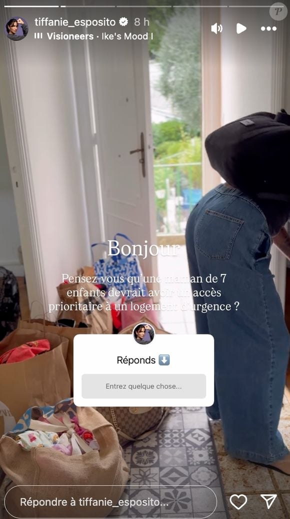 Tiffanie Esposito (Familles nombreuses) sur Instagram le 25 août 2025.