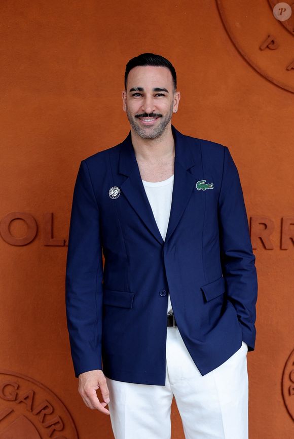Adil Rami - Les célébrités au village lors des Internationaux de France de Tennis de Roland Garros le 1er juin 2025. © Dominique Jacovides / Bestimage