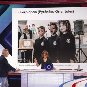 Exclusif - Eric Naulleau, Pascale de La Tour du Pin, Yann Moix sur le plateau de l’émission « Pascale, Eric, Yann et les autres » présentée par P. de la Tour du Pin et diffusée en direct sur C8, Paris, France, le 03 septembre 2024. © Jack Tribeca / Bestimage