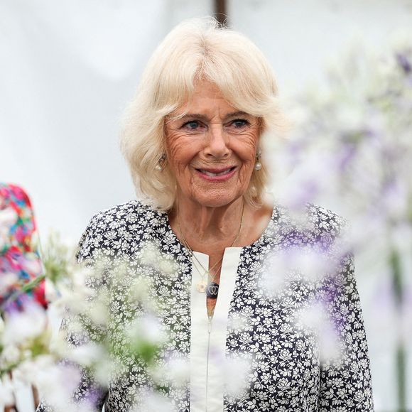 Le roi Charles III d'Angleterre et Camilla Parker Bowles, reine consort d'Angleterre, visitent le Sandringham Flower Show 2025, le 23 juillet 2025. @Chris Radburn/WPA-Pool/Bestimage