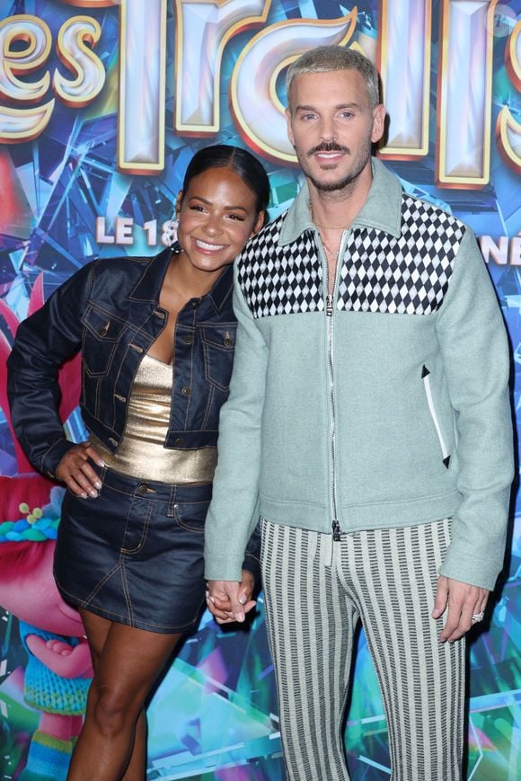 Christina Milian et M. Pokora assistent à la première de Les Trolls 3 au Gaumont Marignan à Paris, France, le 11 octobre 2023. Photo par Jerome Domine/ABACAPRESS.COM