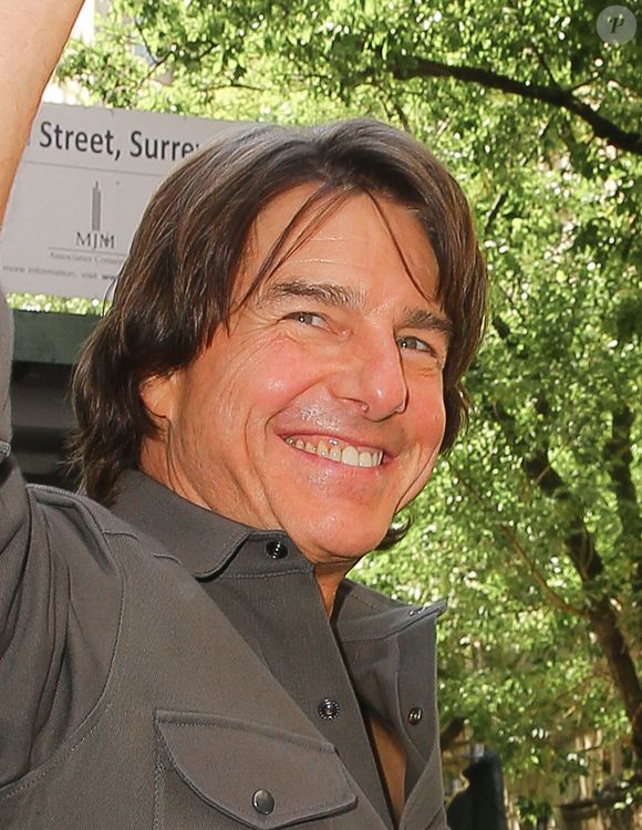 Tom Cruise est tout sourire alors qu'il se rend au Tonight Show Starring Jimmy Fallon, avant de quitter New York City, NY, USA le 19 mai 2025. Photo by Felipe Ramales/Splash News/ABACAPRESS.COM